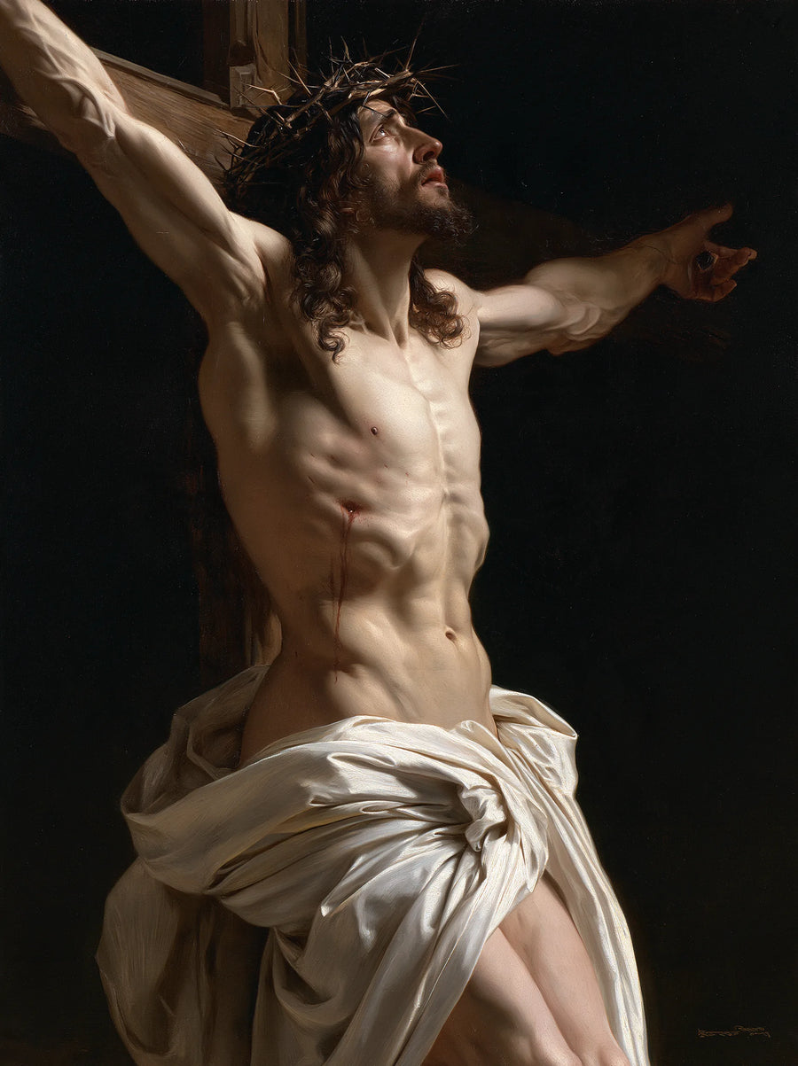 The Crucifixion – Umber Prayer Beneath the Cross