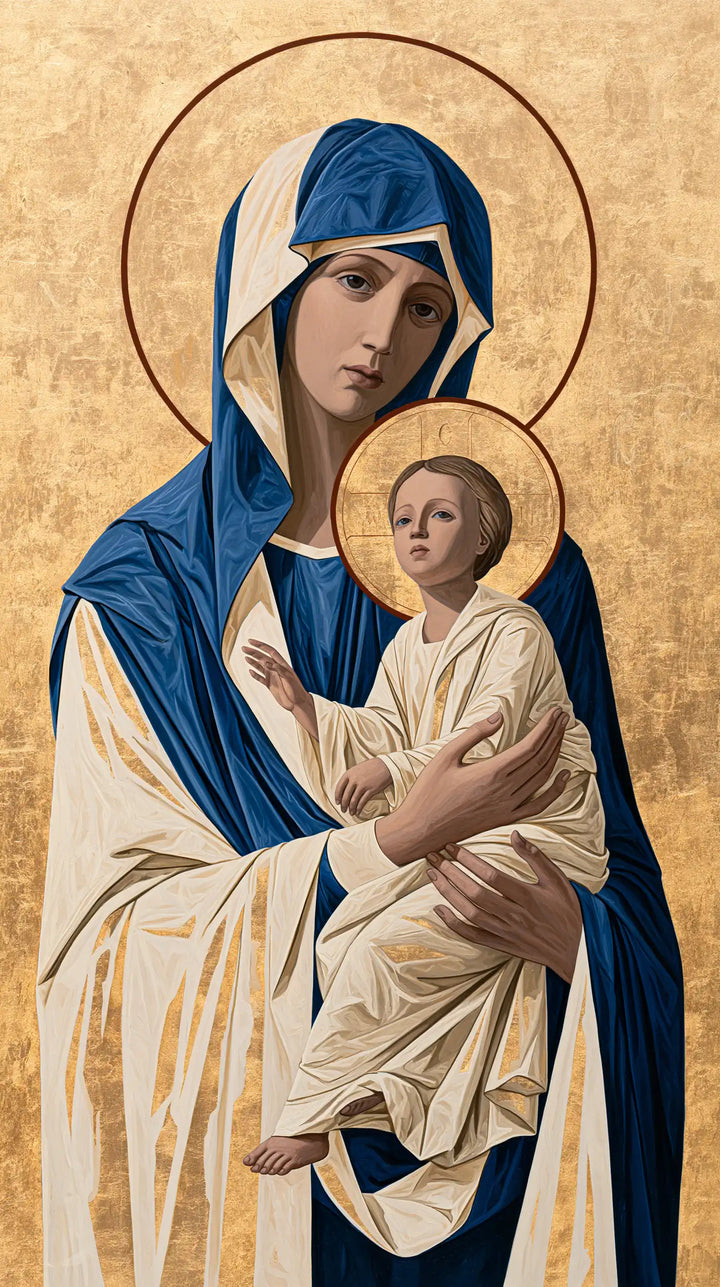 Virgin Mary and Child Jesus - Contemporary Byzantine · Portrait n° 15