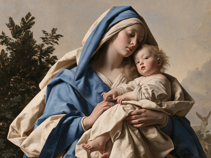 Virgin Mary and Child Jesus - Florentine Renaissance · Landscape n° 4