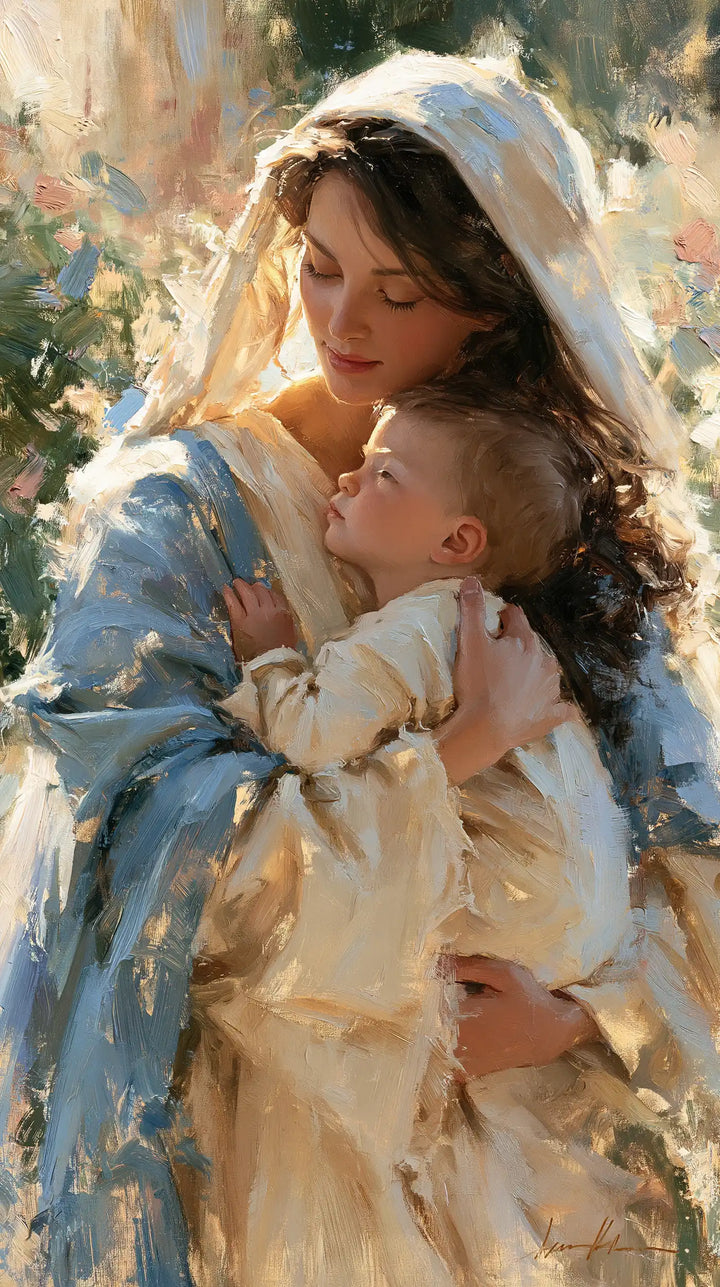 The Virgin and Child — The Little Hand Beside the Dark Curls