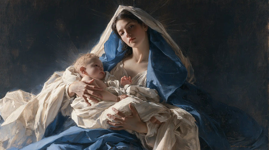Virgin Mary and Child Jesus - Mary Presenting the Child Jesus · Landscape n° 15