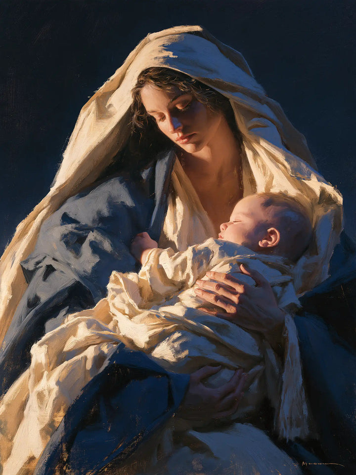 The Virgin and Child — A Dialogue in the Cradle of Half-Light