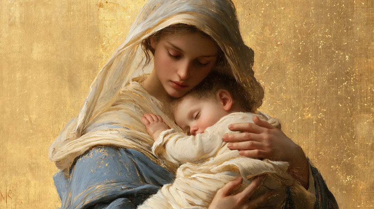The Virgin and Child — Rest in the Gold-Speckled Mantle