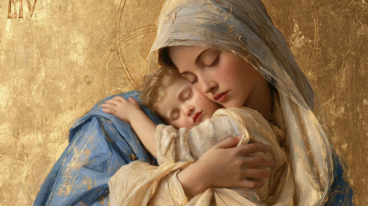 Virgin Mary and Child Jesus - Sacred Gold · Landscape n° 15