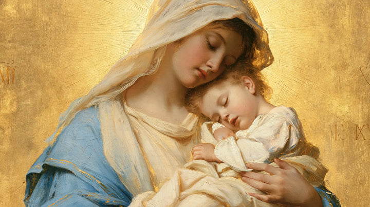 Virgin Mary and Child Jesus - Sacred Gold · Landscape n° 16