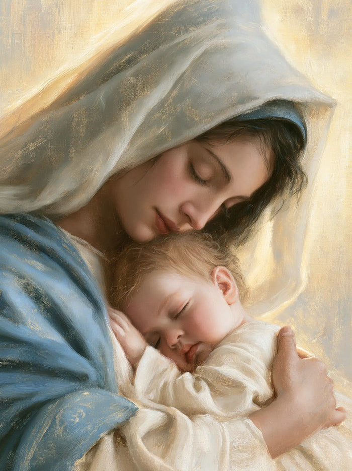 The Virgin and Child — A Little Slumber Beneath the Pale Mist Veil