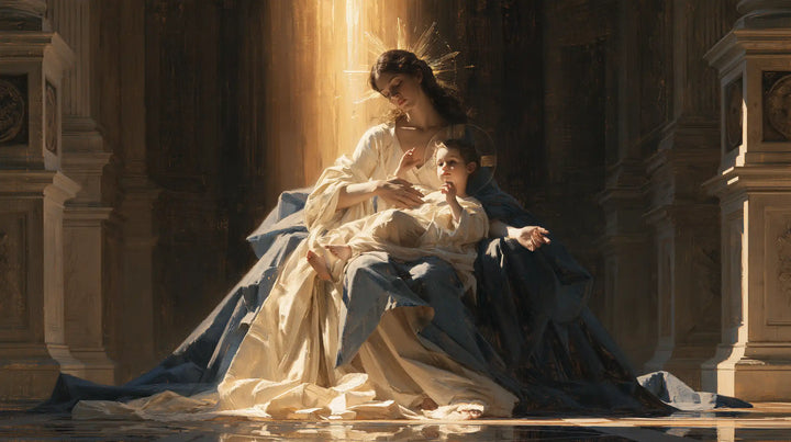 Virgin Mary and Child Jesus - Sacred Monumental View · Landscape n° 11