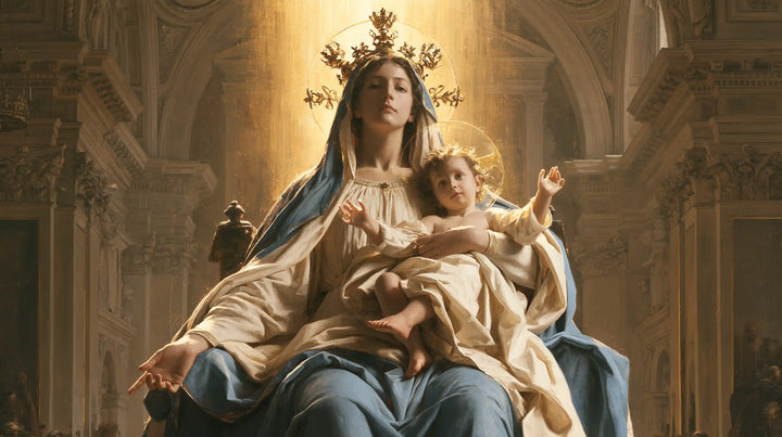 Virgin Mary and Child Jesus - Sacred Monumental View · Landscape n° 12