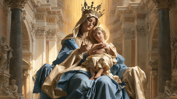 Virgin Mary and Child Jesus - Sacred Monumental View · Landscape n° 15