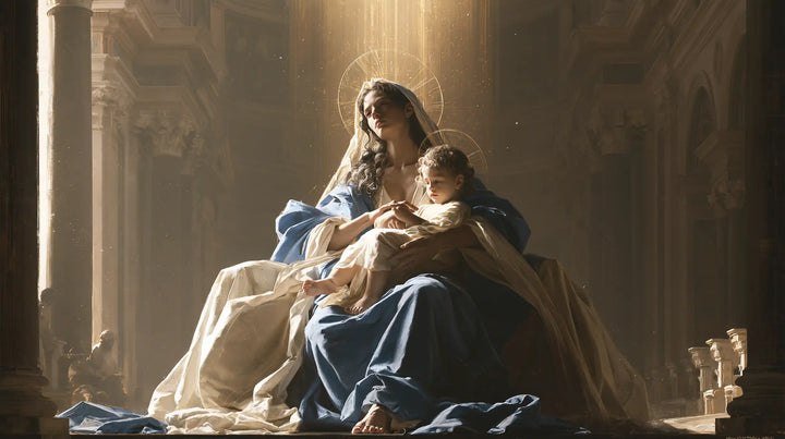Virgin Mary and Child Jesus - Sacred Monumental View · Landscape n° 16