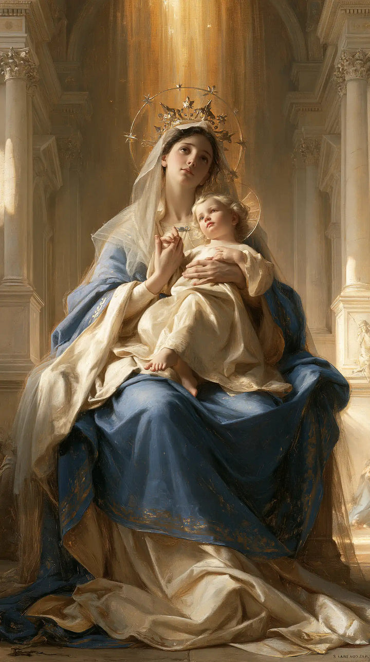 Virgin Mary and Child Jesus - Sacred Monumental View · Portrait n° 4