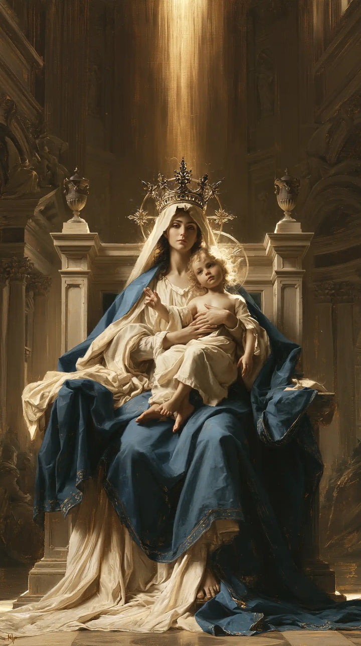 Virgin Mary and Child Jesus - Sacred Monumental View · Portrait n° 9