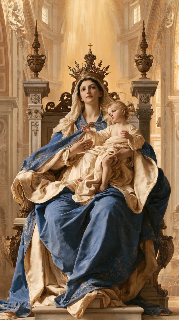 Virgin Mary and Child Jesus - Sacred Monumental View · Portrait n° 23
