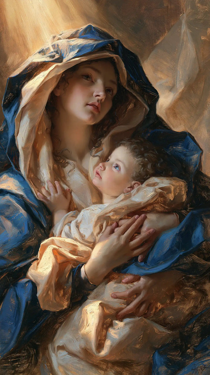 Virgin Mary and Child Jesus - Theatrical Baroque · Portrait n° 21