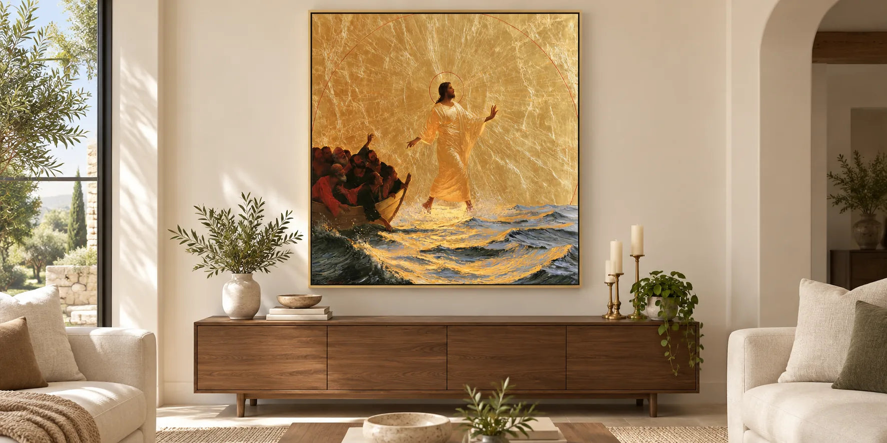 Jesus Walking on Water - Florentine Renaissance