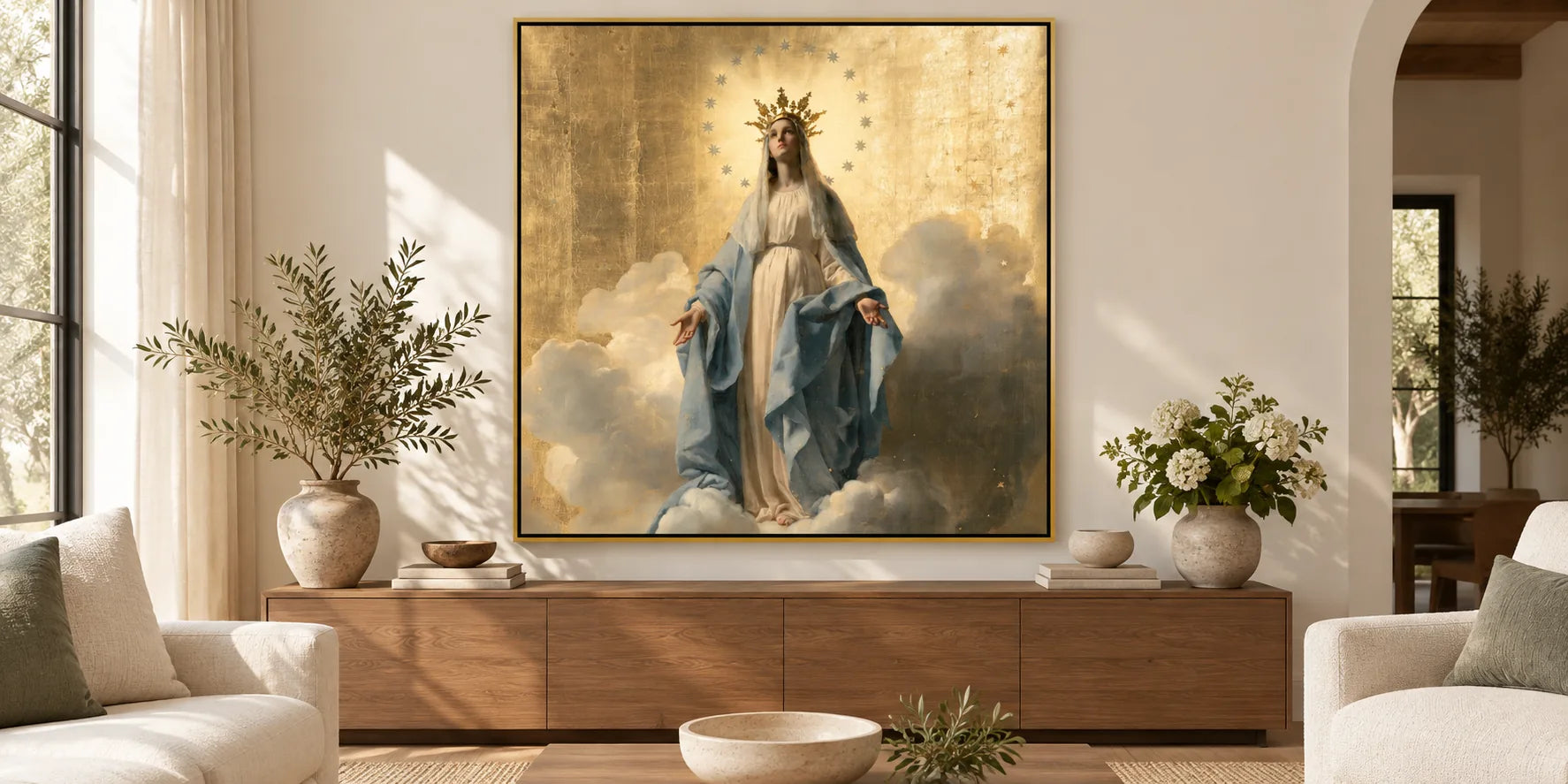 Mary Queen of Heaven - Caravaggio Tenebrism